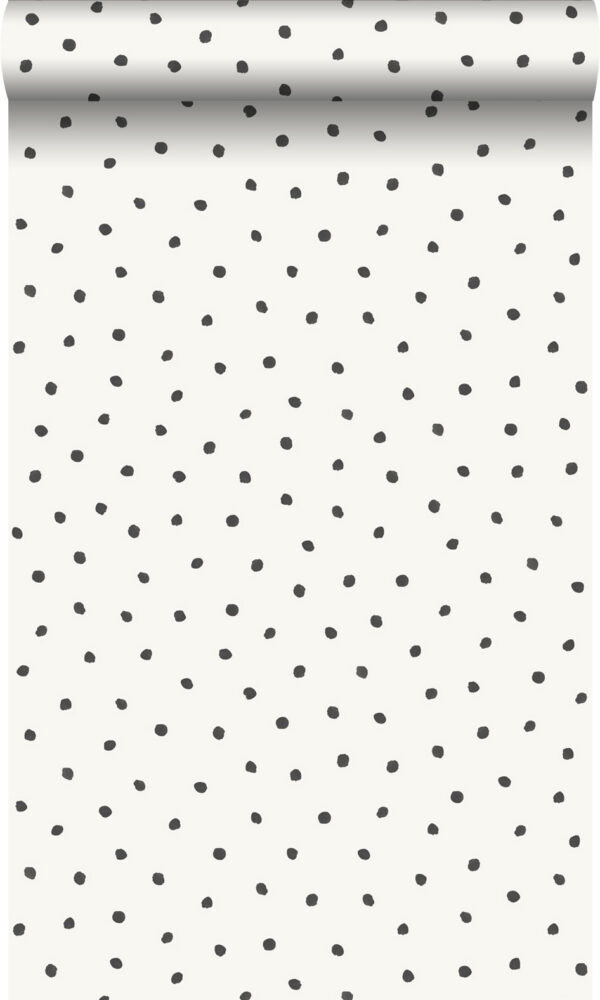 Origin Wallcoverings tapeet täpiline läikiv valge ja must