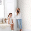 Origin Wallcoverings tapeet täpid läikiv valge ja roosa