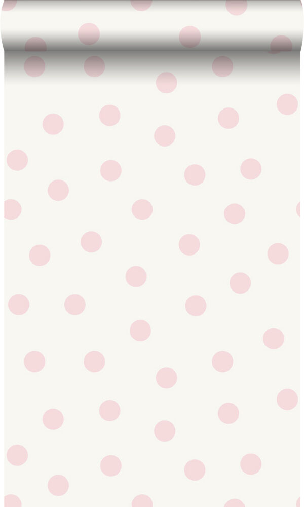 Origin Wallcoverings tapeet täpid läikiv valge ja roosa