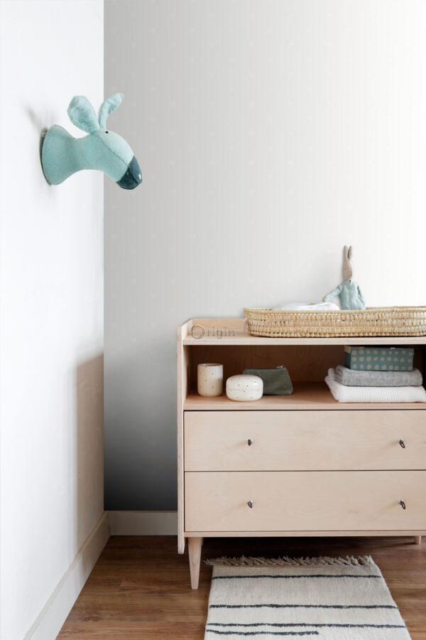 Origin Wallcoverings tapeet väikesed südamed - läikiv soe hall ja matt valge