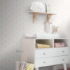 Origin Wallcoverings tapeet väikesed südamed - läikiv valge ja roosa
