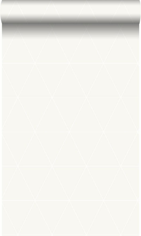 Origin Wallcoverings tapeet graafilised kolmnurgad - läikiv valge