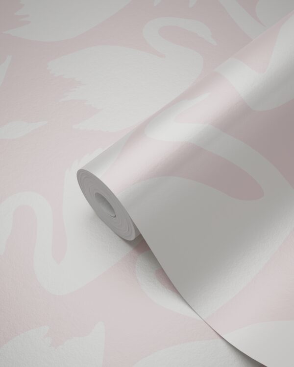 Origin Wallcoverings tapeet luiged - läikiv roosa ja valge