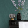 Origin Wallcoverings tapeet palmilehed - smaragdroheline