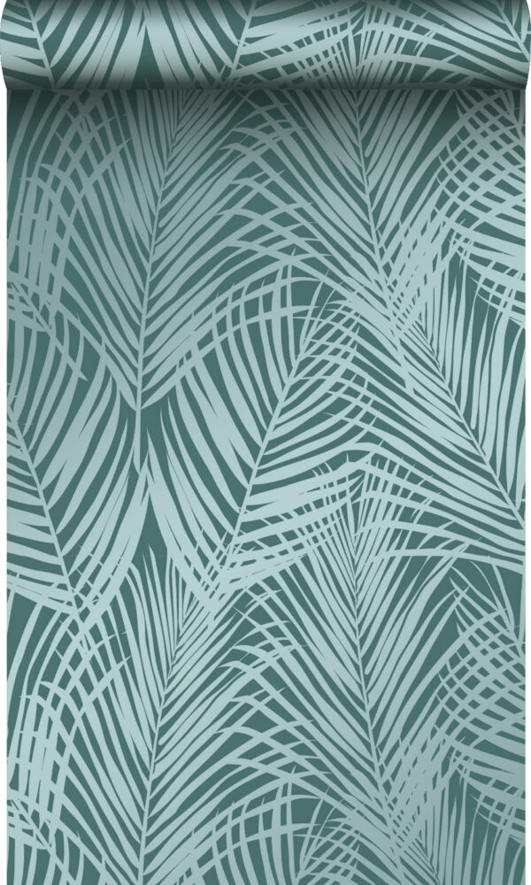 Origin Wallcoverings tapeet palmilehed - smaragdroheline
