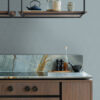 Origin Wallcoverings tapeet graafilised kolmnurgad - hall ja vintage sinine