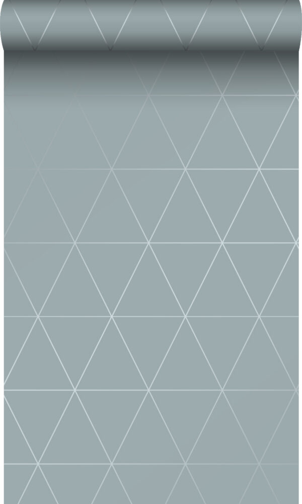 Origin Wallcoverings tapeet graafilised kolmnurgad - hall ja vintage sinine