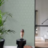 Origin Wallcoverings graafilised kolmnurgad tapeet - hallikasroheline