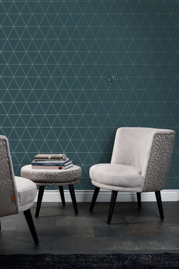 Origin Wallcoverings tapeet graafilised kolmnurgad - sinine