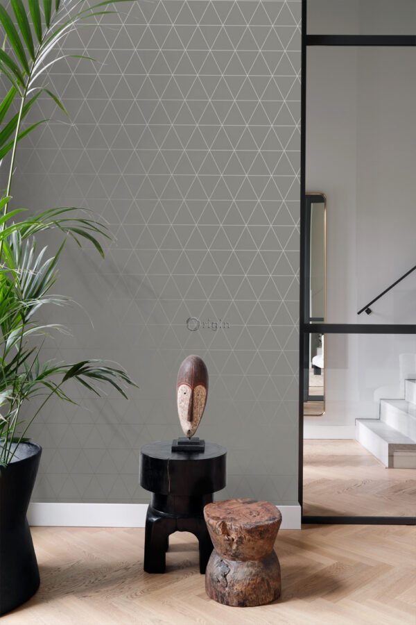 Origin Wallcoverings tapeet graafilised kolmnurgad soe hall