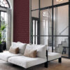Origin Wallcoverings tapeet graafilised kolmnurgad - punane
