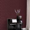 Origin Wallcoverings tapeet graafilised kolmnurgad - punane