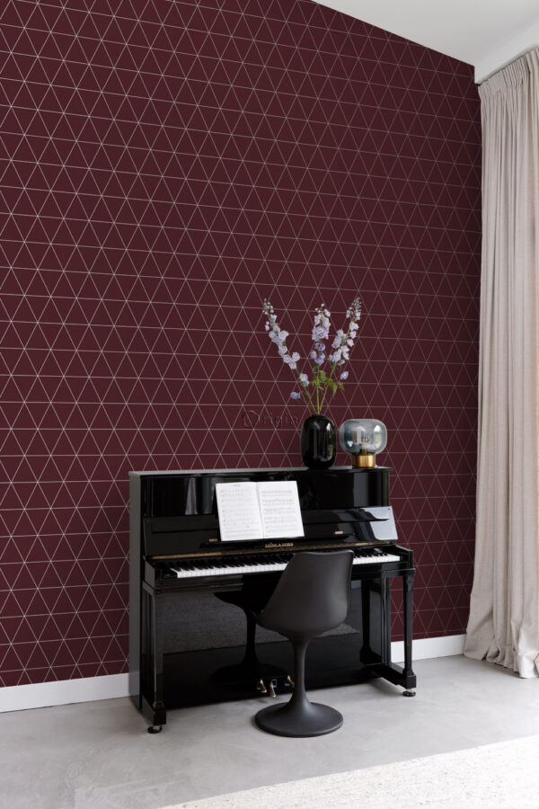 Origin Wallcoverings tapeet graafilised kolmnurgad - punane
