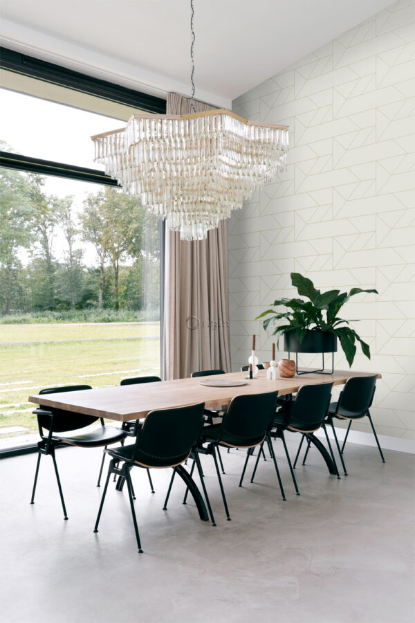 Origin Wallcoverings tapeet graafilised jooned - beež ja kuld