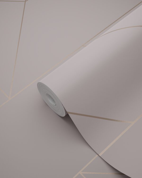 Origin Wallcoverings graafilised jooned tapeet - antiikroosa ja kuld