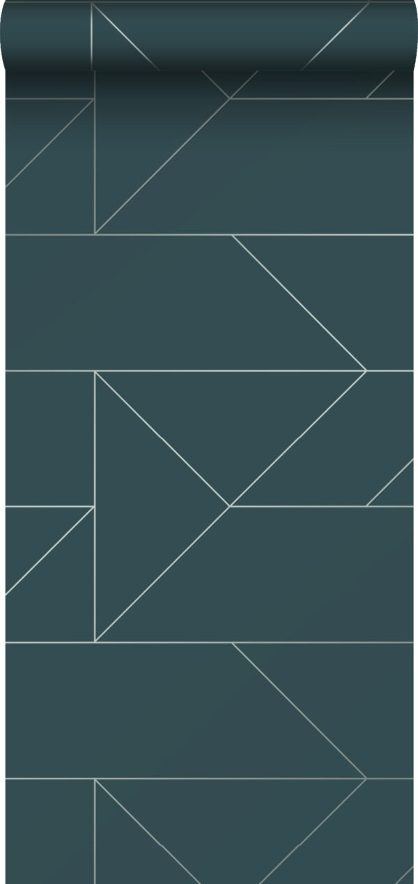 Origin Wallcoverings graafilised jooned tapeet - tumesinine