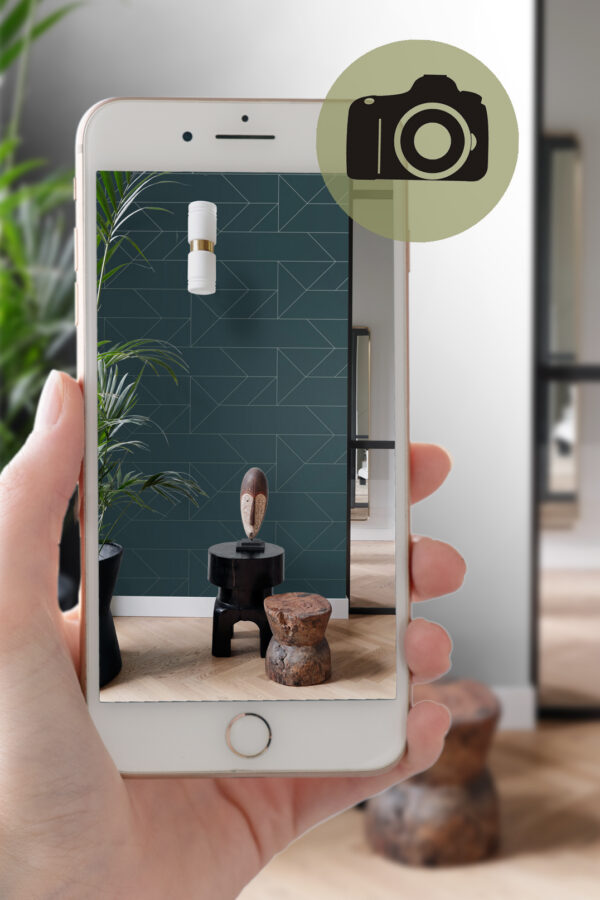 Origin Wallcoverings graafilised jooned tapeet - tumesinine