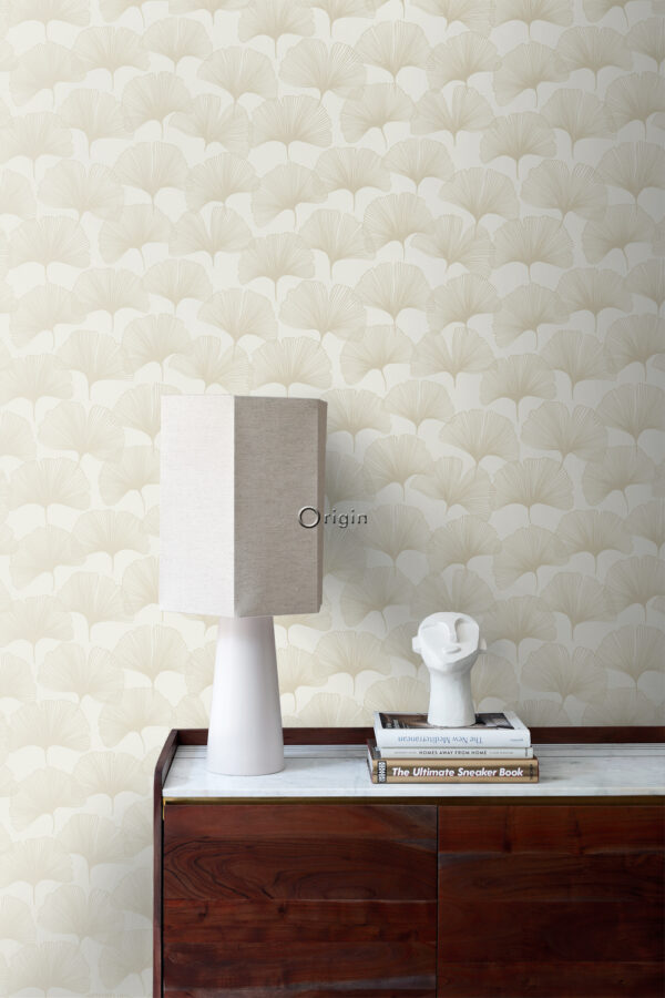 Origin Wallcoverings tapeet ginkgo lehed - beež ja kuld