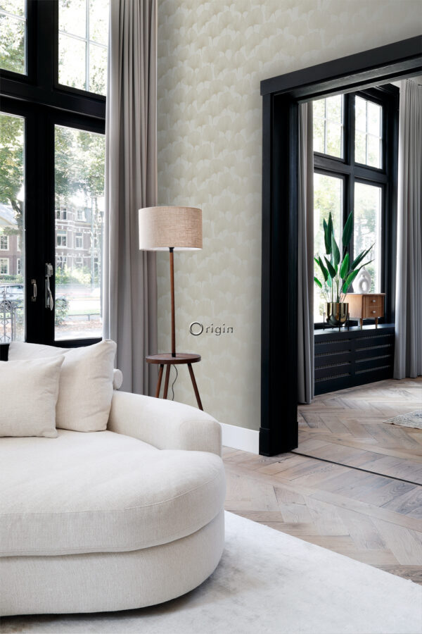 Origin Wallcoverings tapeet ginkgo lehed - beež ja kuld