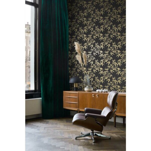 origin wallcoverings tapeet bambuselehed must ja kuld origin wallcoverings tapeet bambuselehed must ja kuld
