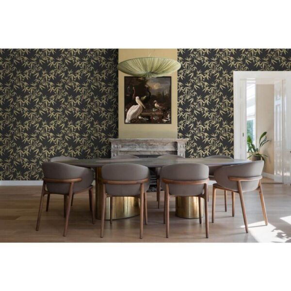 origin wallcoverings tapeet bambuselehed must ja kuld origin wallcoverings tapeet bambuselehed must ja kuld