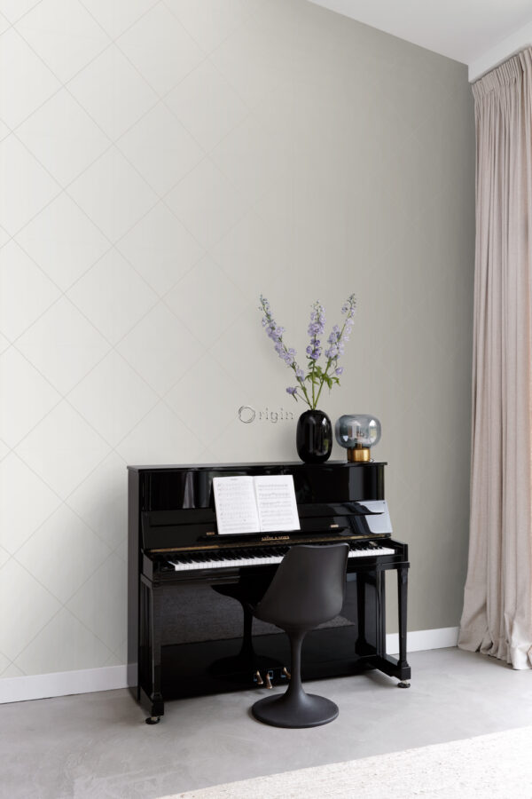 Origin Wallcoverings tapeet graafilised jooned - läikiv soe hall