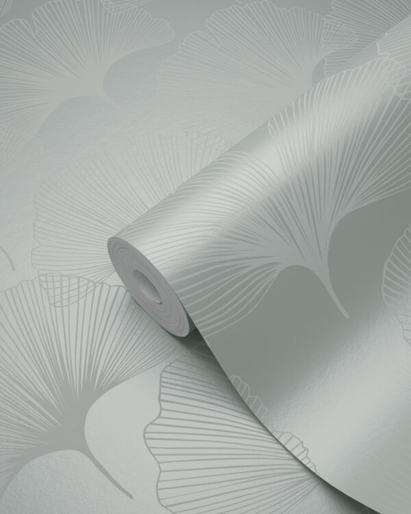 Origin Wallcoverings tapeet ginkgo lehed - celadonroheline