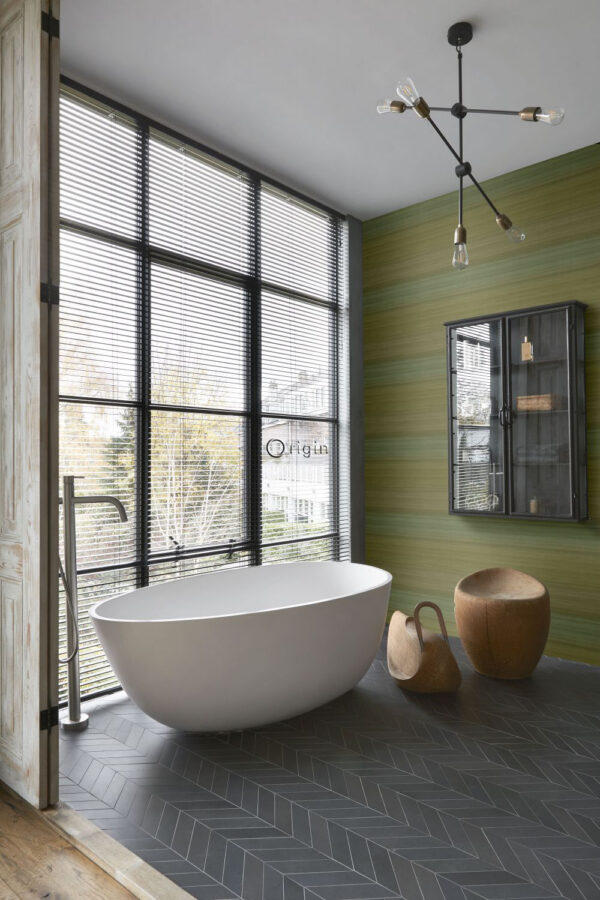 Origin Wallcoverings kootud struktuuriga tapeet - sammalroheline degradeeruv