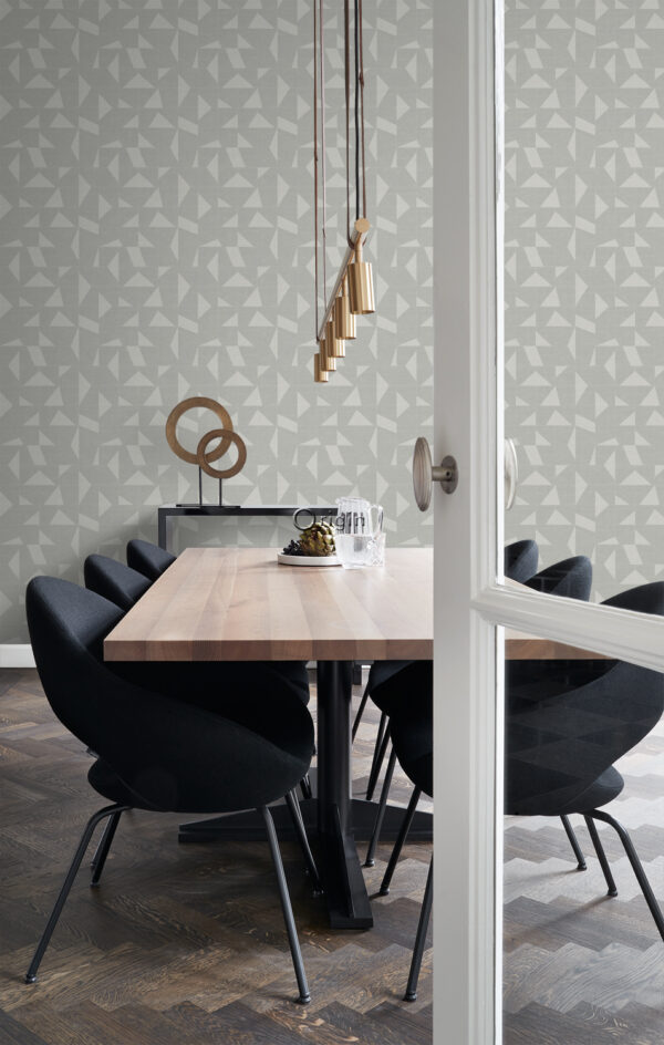 Origin Wallcoverings tapeet graafiline motiiv kootud struktuur - helehall