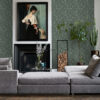 Origin Wallcoverings tapeet graafiline motiiv kootud struktuur - roheline