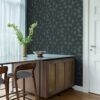 Origin Wallcoverings tapeedi graafiline motiiv kootud struktuuriga - tuhmunud vintage sinine