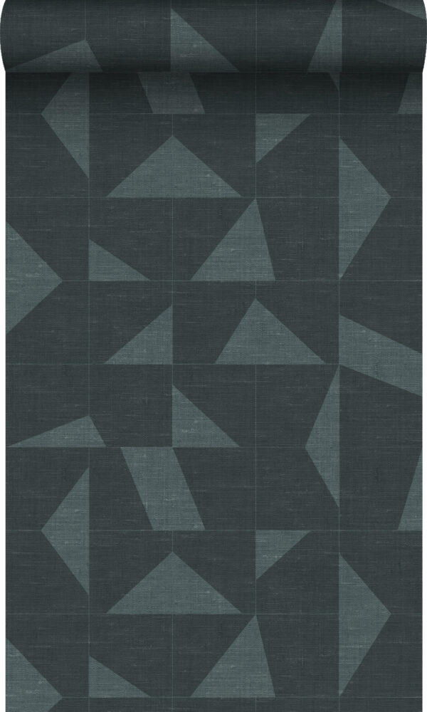 Origin Wallcoverings tapeedi graafiline motiiv kootud struktuuriga - tuhmunud vintage sinine