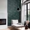 Origin Wallcoverings tapeet kraanlinnud - sinakasroheline