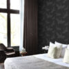 Origin Wallcoverings tapeet kraanlinnud - tumehall