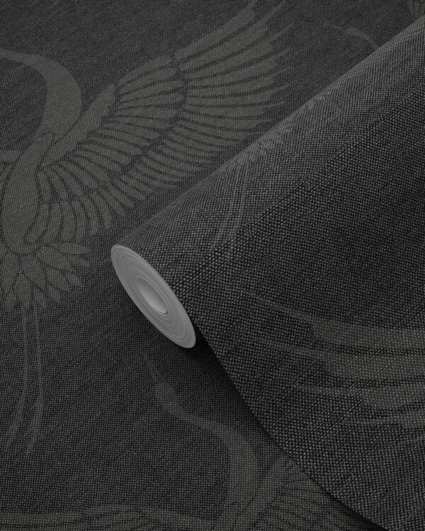 Origin Wallcoverings tapeet kraanlinnud - tumehall
