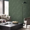 Origin Wallcoverings lehtede tapeet kootud struktuuriga - roheline
