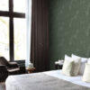 Origin Wallcoverings lehtede tapeet kootud struktuuriga - roheline