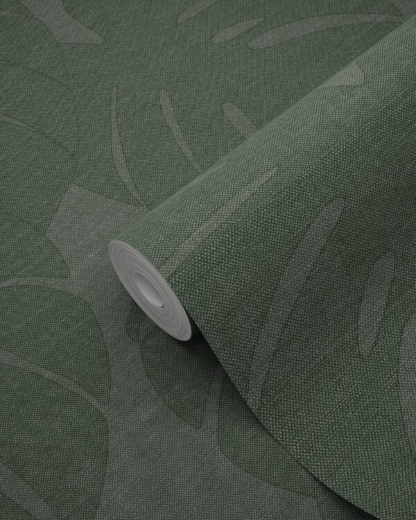 Origin Wallcoverings lehtede tapeet kootud struktuuriga - roheline