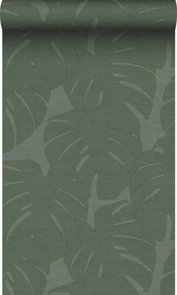 Origin Wallcoverings lehtede tapeet kootud struktuuriga - roheline