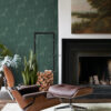 Origin Wallcoverings lehtedega tapeet - mere roheline