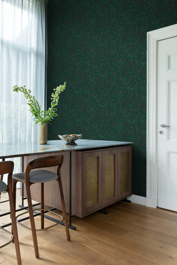 Origin Wallcoverings tapeet paabulinnu suled - mere roheline