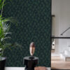 Origin Wallcoverings tapeet paabulinnu suled - tumesinine