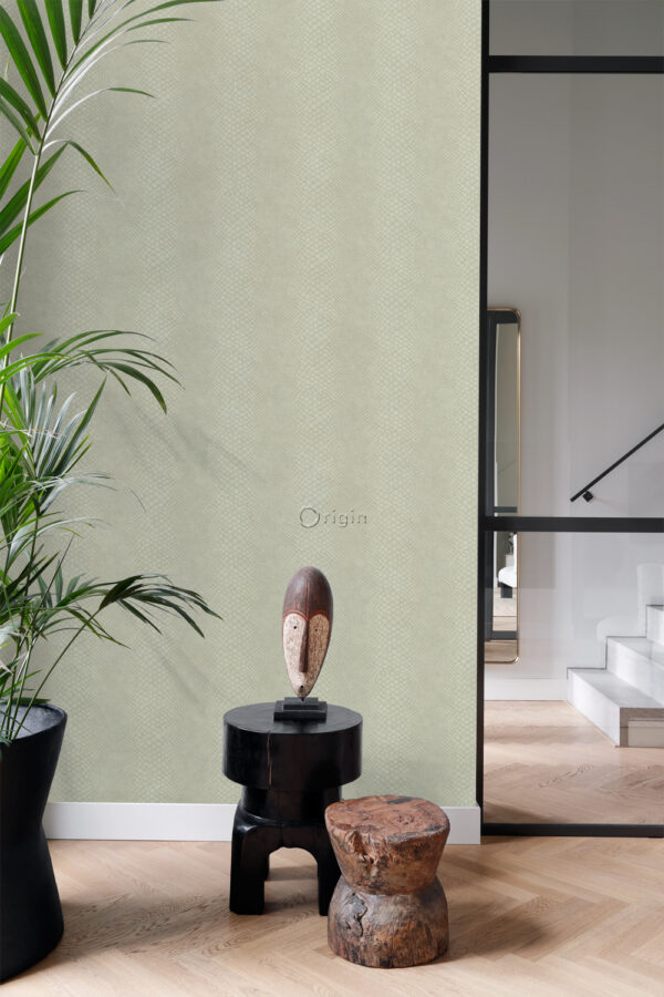 Origin Wallcoverings tapeet madu nahk - helehall