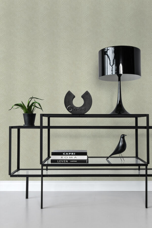 Origin Wallcoverings tapeet madu nahk - helehall