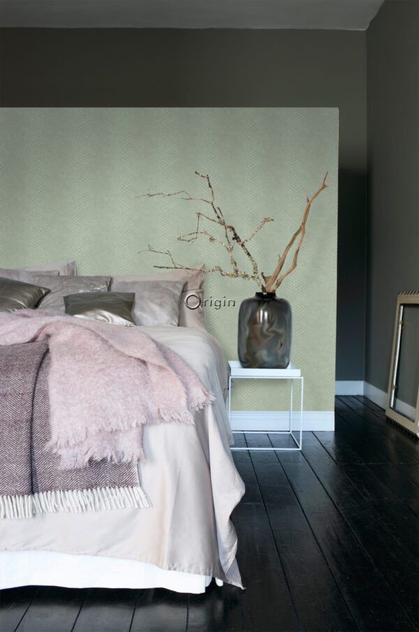 Origin Wallcoverings tapeet madu nahk - salvei roheline