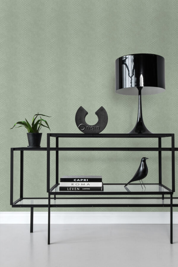 Origin Wallcoverings tapeet madu nahk - salvei roheline