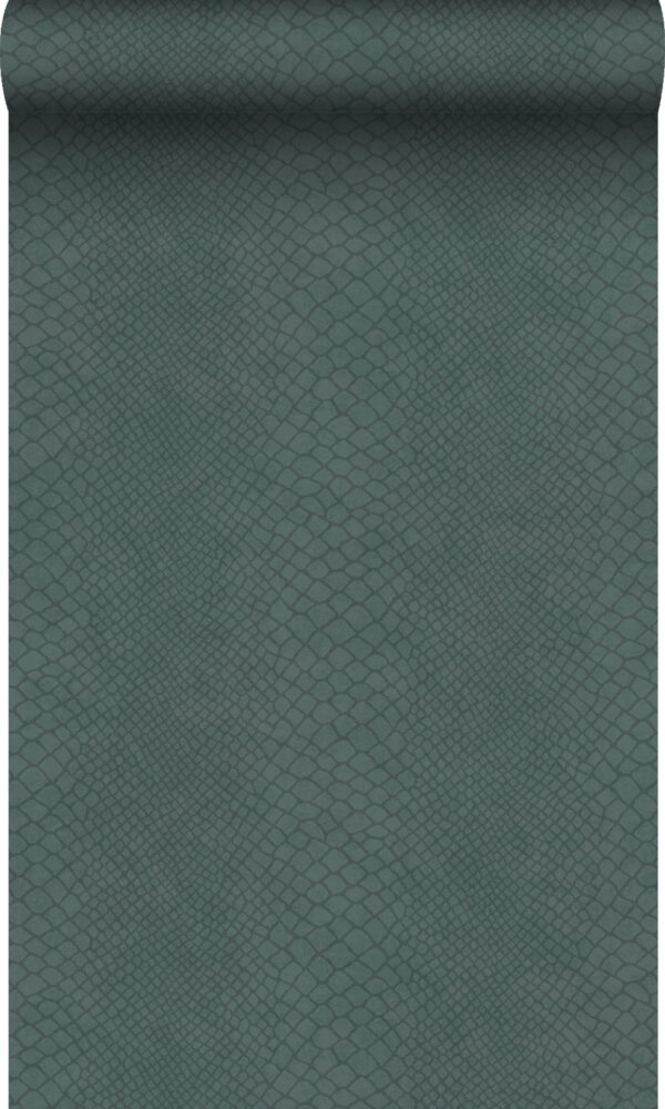 Origin Wallcoverings tapeet madu nahk - sinakasroheline