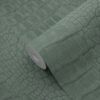 Origin Wallcoverings krokodillinahk tapeet - hallikasroheline