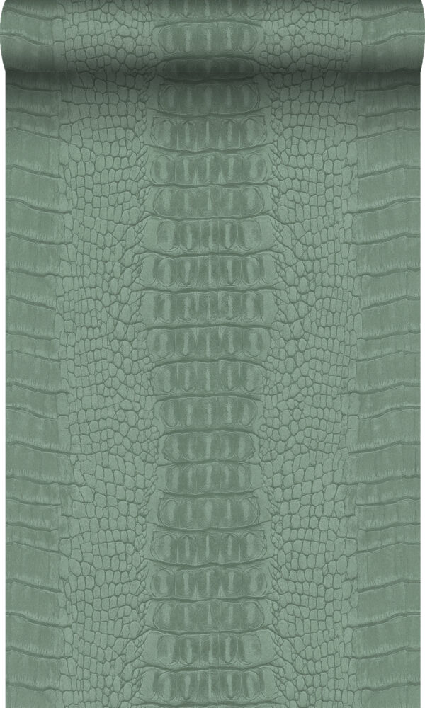 Origin Wallcoverings krokodillinahk tapeet - hallikasroheline