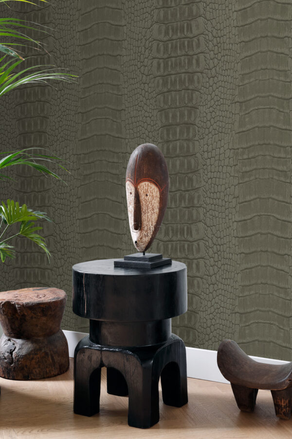 Origin Wallcoverings krokodillinahk tapeet - taupe